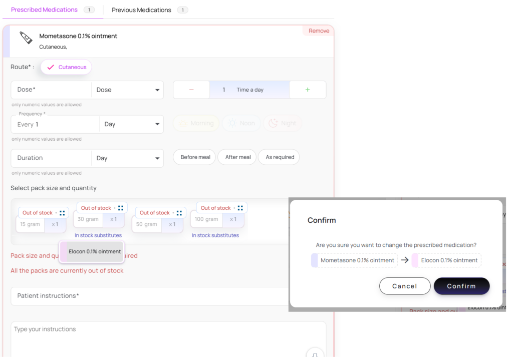 Instant substitute suggestions with ePractice Prescribing